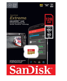 Карта памяти microSD 128Gb SanDisk EXTREME Class 10, UHS-I без SD адаптера