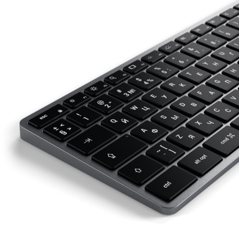 Клавиатура проводная Satechi Slim W3 USB-C Wired Keyboard (алюминиевый корпус, подсветка с тремя уровнями)темно-серый