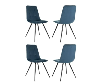 Кресло Бюрократ CH-K1_4 комплект 4шт синий Holland 58 металл черный на ножках