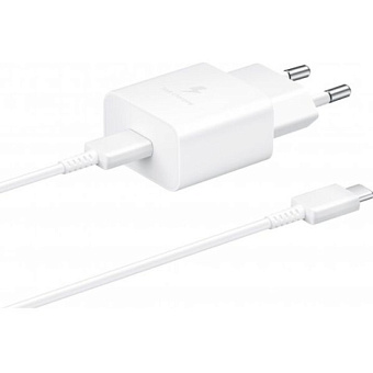 Сетевое зарядное устройство Samsung EP-T1510 15W USB-C White (с кабелем)