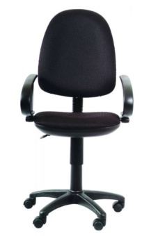 Кресло Бюрократ CH-300AXSN (ткань, пружинно-винтовой мех. качания, крест. пластик, до 120 кг) Черный