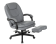 Кресло Бюрократ CH-868N-F (эко.кожа, мех.качания, крест.пластик, до 120 кг, подст. для ног) Серый