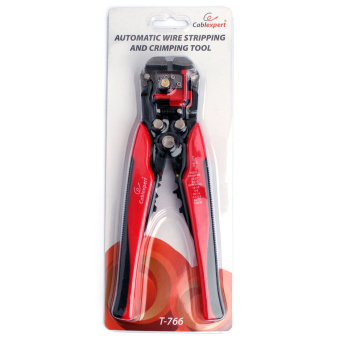 Клещи обжимные Cablexpert T-766 - AWG24 - AWG10 (0.2- 6 мм), для зачистки проводов и обжима контактов
