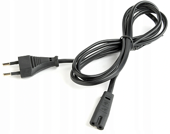 Кабель питания 220V    1.0м, C7- 2-pin, 2x0.75, Cablexpert, черный (для ноутбуков, аудио/видео техники)