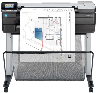 Плоттер HP Designjet T830 (24"/610 мм, 26сек/стр формата A1, USB&LAN&WiFi) + подставка