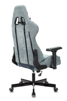 Кресло Zombie VIKING 7 KNIGHT Fabric (текстиль/эко.кожа, мех. качания, крест. металл, до 120 кг) Синий