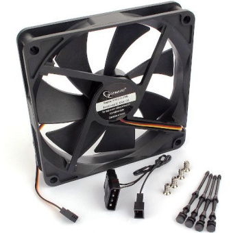 Вентилятор для корпуса 140mm Gembird S14025H-3P4M (3 pin/4pin Molex, 140x140x25мм, провод 30см)
