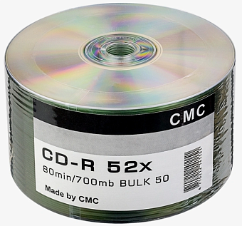 Диск CD-R 700 Mb CMC 52x Bulk (50шт.)