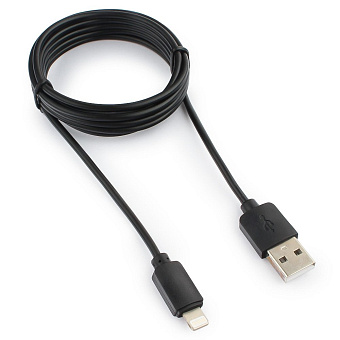Кабель USB-A < - > Lightning, 1.8м, Гарнизон, черный