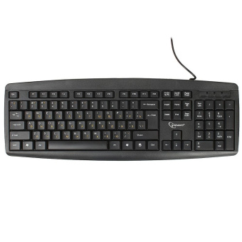 Клавиатура проводная Gembird KB-8351U (желтая кир.) Black