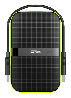Внешний жесткий диск 1Tb Silicon Power Armor A60 2.5" USB3.1 черный/зеленый