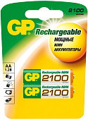 Аккумулятор AA, 1.2V, 2100mAh, 2шт, GP 210AAHC в клемшеле
