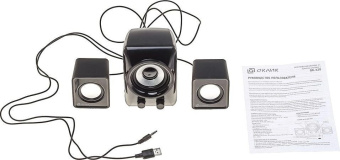 Акустическая система OKLICK OK-420 (2x3W+5W, питание от USB) black