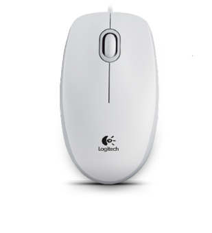 Мышь проводная Logitech B100 Optical 800dpi USB White