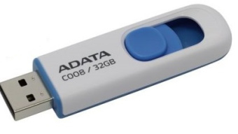 Флешка 32Gb ADATA [C008] USB белый-синий