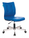 Кресло Бюрократ CH-330M (эко.кожа, без мех. качания, крест. металл, до 120 кг) Синий