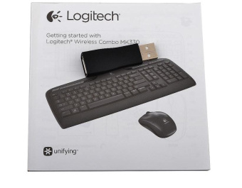 Комплект беспроводной (клавиатура+мышь) Logitech MK330 Wireless Combo USB черный