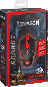 Мышь проводная Redragon Centrophorus USB Black-Red