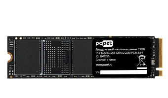 Накопитель SSD M.2 256Gb PC Pet PCPS256G3 (PCI-E 3.0 x4, 1800/1000 Мбайт/сек) OEM