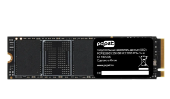Накопитель SSD M.2 256Gb PC Pet PCPS256G3 (PCI-E 3.0 x4, 1800/1000 Мбайт/сек) OEM