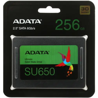 Накопитель SSD SATA 256Gb ADATA Ultimate SU650 (TLC, 520/450 Мбайт/сек)