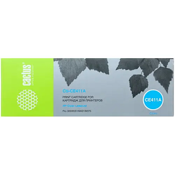Картридж лазерный Cactus CS-CE411A для HP LJ Pro 300 M351 / Pro 400 M451 синий