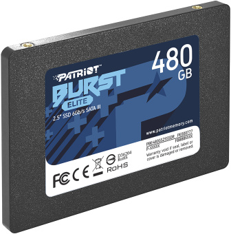 Накопитель SSD SATA .480Gb Patriot Burst Elite (SATA3, 450/320 Мбайт/сек)