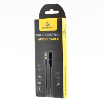 Кабель аудио-видео 3.5Jack (m) < - > 3.5Jack (f)  1.5м, Cablexpert, удлинительный, блистер, черный