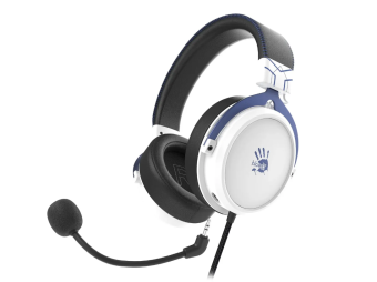 Наушники проводные A4Tech Bloody M590i (микрофон, 20-20 000 Гц, 105дБ,  7.1, 3.5 мм, USB) черный/синий