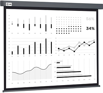 Экран для проектора Cactus 180x180см Wallscreen CS-PSW-180X180-SG 1:1 настенно-потолочный рулонный серый