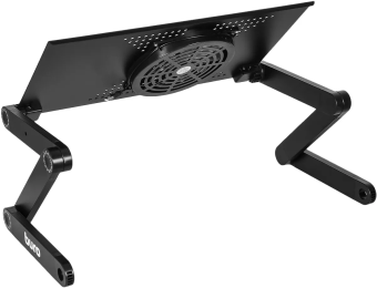 Подставка для ноутбука 15" BURO BU-803 (стол для ноутбука, столешница металл, 48x26см) Black