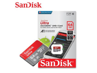 Карта памяти microSD 64Gb SanDisk microSDXC Class 10 Ultra UHS-I A1