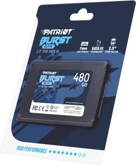 Накопитель SSD SATA 480Gb Patriot Burst Elite (SATA3, 450/320 Мбайт/сек)