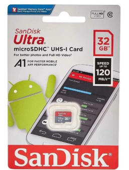 Карта памяти microSD 32Gb SanDisk microSDHC Class 10 Ultra UHS-I U1 A1