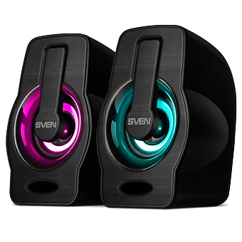 Акустическая система SVEN 255 (2x3W, RGB подсветка, USB) Black