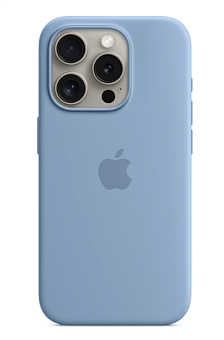 Чехол для смартфона Apple iPhone 15 Pro 6.1" - Silicone Case (Magsafe+iC) Winter Blue (голубой)