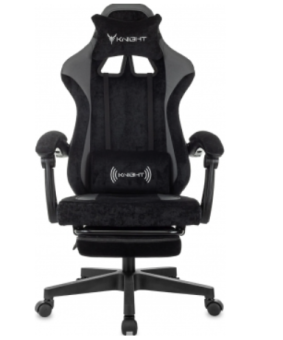 Кресло Knight Custom/F черный/серый крестов. пластик подст.для ног