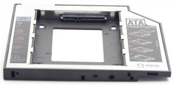 Адаптер Gembird MF-95-01 (вместо sata привода в ноутбук, пластик) 9.5мм