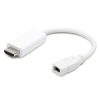 Кабель-переходник miniDP (f) < - > HDMI (m)  0.1м Cablexpert, белый
