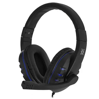 Наушники проводные Defender Warhead G-160 jack3.5mm Black-Blue