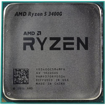Процессор Socket-AM4 AMD Ryzen 5 3400G (3.7/4Mb/65W/Vega 11/4C8T) OEM