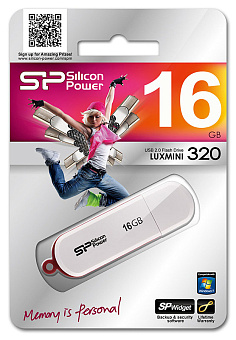 Флешка 16Gb Silicon Power LuxMini 320 USB white