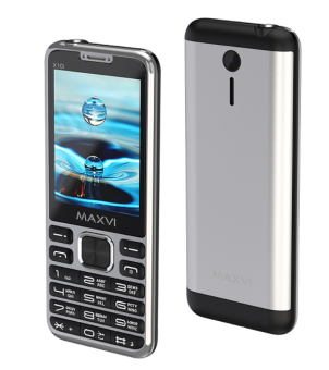 Мобильный телефон Maxvi X10i черный/серебристый