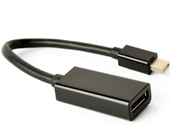 Кабель-переходник miniDP (m) < - > DP (f), 0.16м, 4K, Cablexpert, черный