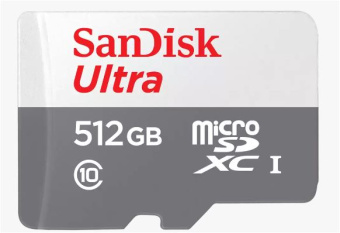 Карта памяти microSD 512Gb SanDisk Ultra Class 10 UHS-I без SD адаптера