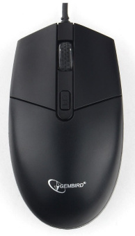 Мышь проводная Gembird MOP-500H Optical 2400dpi USB черный (подогревом корпуса)