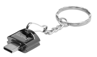 Внешний картридер USB-C Buro BU-CR-201 microSD, черный