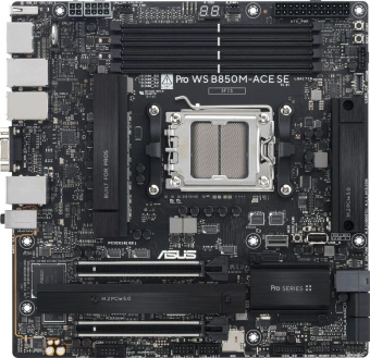 Материнская плата Socket AM5 ASUS PRO WS B850M-ACE SE (B850) 4*DDR5 HDMI DP VGA mATX