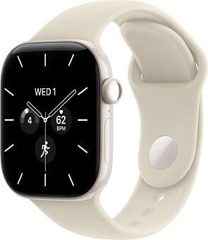 Смарт-часы Apple Watch Series 12 46mm Ceramic Sport Band Pearl White (белый)