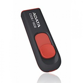 Флешка .16Gb ADATA [C008] USB черный/красный